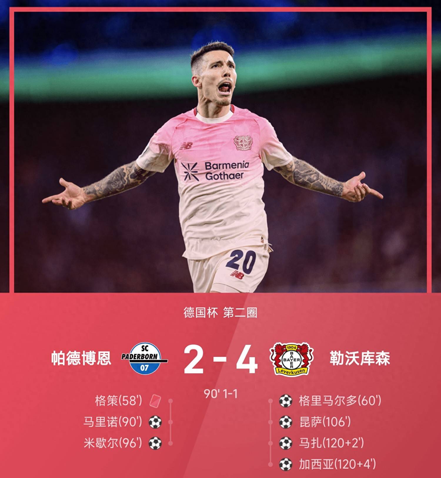 包含赛地聚焦——德国杯冲刺阶段热度飙升，勒沃库森再遭质疑，悬念犹存，细节决定成败的词条